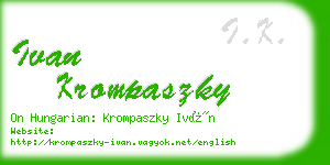 ivan krompaszky business card